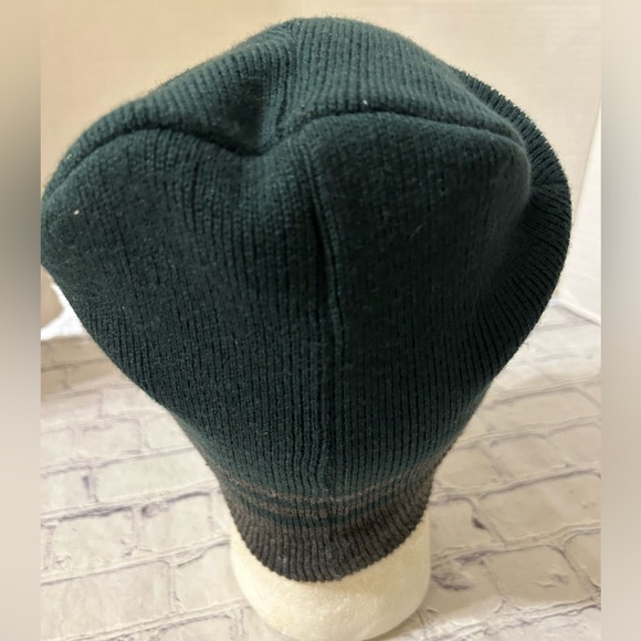 LOGOFIT MADE IN VIETNAM MSU LOGO MENS GREEN & GREY SKULL BEANIE HAT O/S - Picture 6 of 7